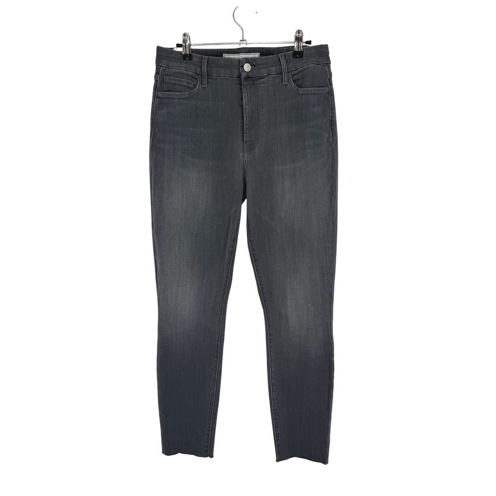 Frank & Eileen Sligo High Rise Skinny Jeans Charcoal Grey Raw Hem Size 30 USA - Picture 2 of 13